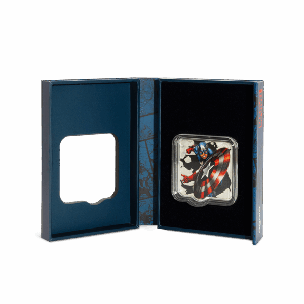2025 $3 Marvel – Captain America 'Clang' 2oz Silver Niue Coin - Image 4