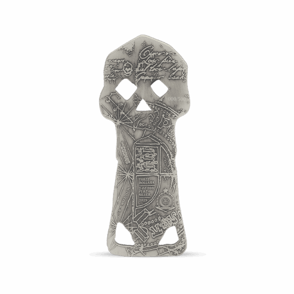 2025 The Goonies - Copper Bones Skeleton Key 2oz Silver Coin - Image 4
