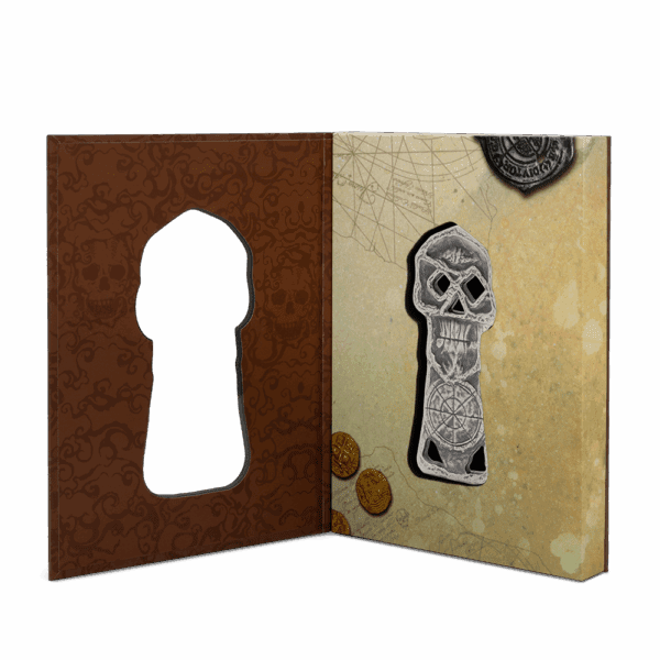 2025 The Goonies - Copper Bones Skeleton Key 2oz Silver Coin - Image 3