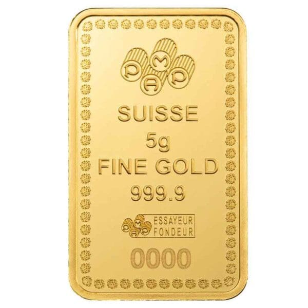 Diwali Lakshmi & Rangoli .9999 5g Gold Prooflike PAMP Bar - Image 4