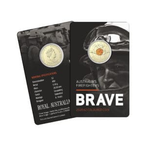 2020 $2 Australia's Firefighters Brave Coloured Carded Coin