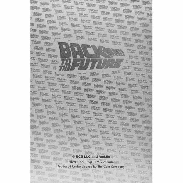 2021 Back to the Future Marty McFly and Doc Brown - 35g Pure Silver Foil - Image 2
