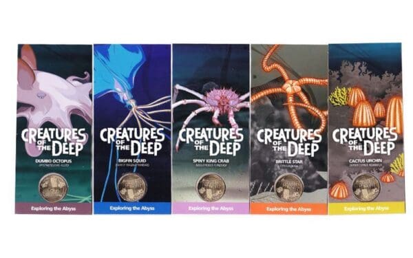 5 x 2023 $1 Creatures Of The Deep Complete Mintmark Set