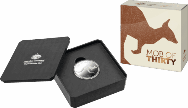 2023 $1 Mob Of Thirty -  30th Anniversary 1oz Silver ‘C’ Mintmark Proof Coin - Image 4
