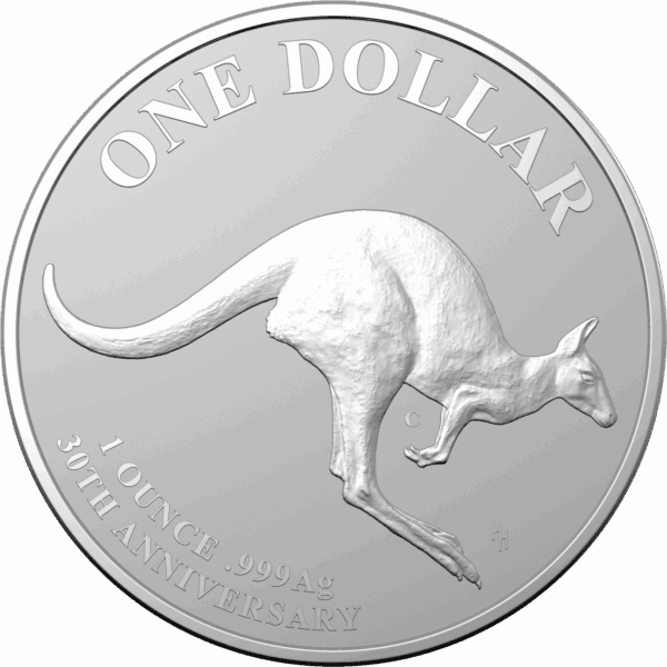 2023 $1 Mob Of Thirty - 30th Anniversary 1oz Silver Frosted ‘C’ Mintmark Coin - Image 2