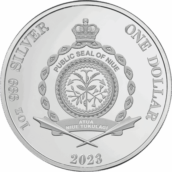 2023 $1 Great Australian Desert 1oz Rose Gold Plated Silver Proof Coin - Image 5