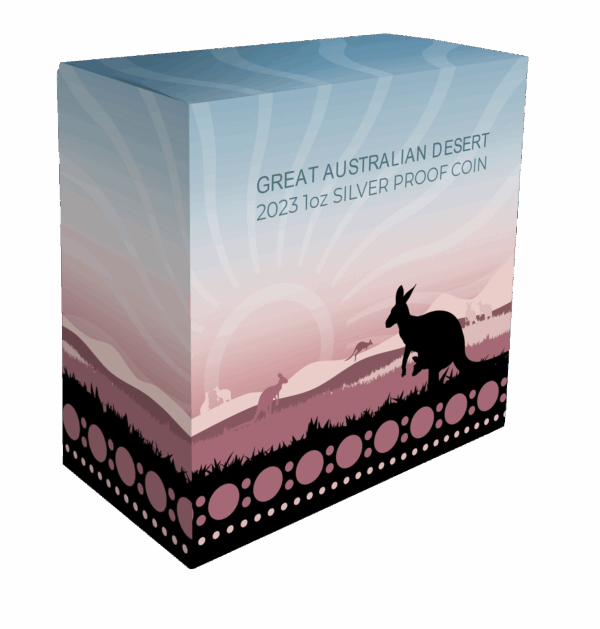 2023 $1 Great Australian Desert 1oz Rose Gold Plated Silver Proof Coin - Image 8