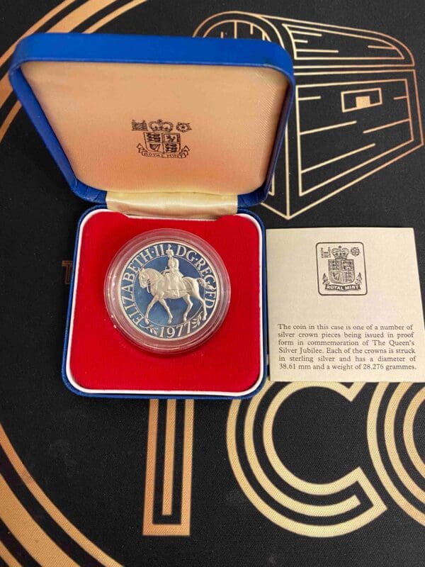 1977 £0.25 Royal Mint UK - Queen Elizabeth II - Silver Jubilee Crown Proof Coin