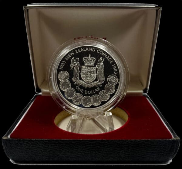 1983 $1 50th Anniversary New Zealand Silver Proof Coin
