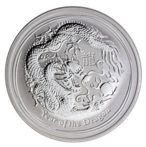 2012 $1 Series II Australian Lunar Dragon 1oz Silver Perth Mint Bullion Coin