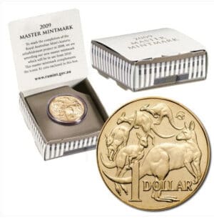 2009 $1 Master Mintmark UNC Carded coin