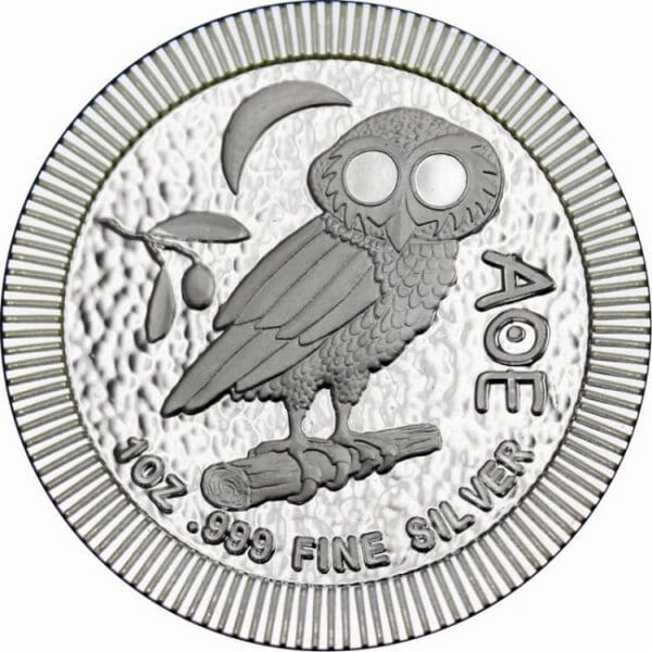 2020 $2 Athena Owl 1oz Silver BU Stacker Coin