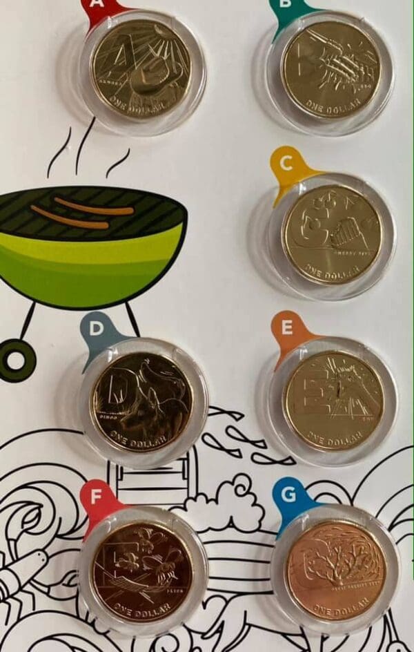 2021 $1 Great Australian Coin Hunt 2 - Complete UNC Coin / Folder set - Image 3