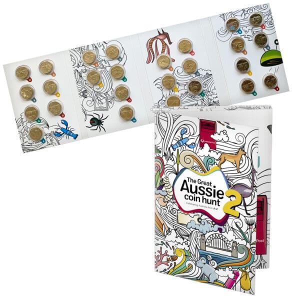 2021 $1 Great Australian Coin Hunt 2 - Complete UNC Coin / Folder set
