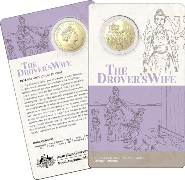 2022 50c Henry Lawson Royal Australian Mint 3 Coin Set - Image 2