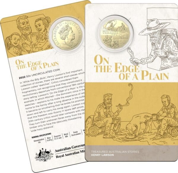 2022 50c Henry Lawson Royal Australian Mint 3 Coin Set - Image 3