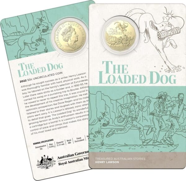 2022 50c Henry Lawson Royal Australian Mint 3 Coin Set - Image 4