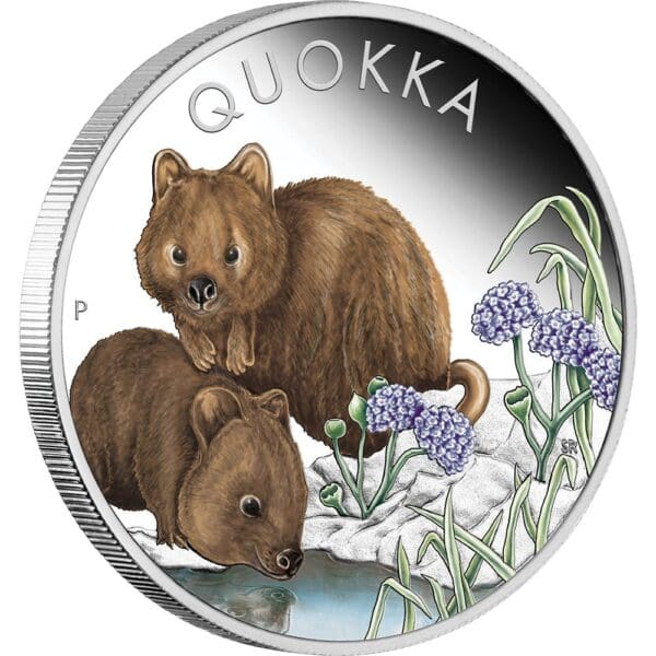 2023 $1 Australian Quokka 1oz Silver Proof Coloured Perth Mint Coin