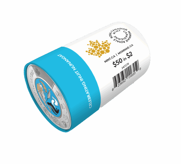 2024 $2 Canada Coloured Celebrating Inuit Nunangat Special Wrapped Coin Roll - Image 5