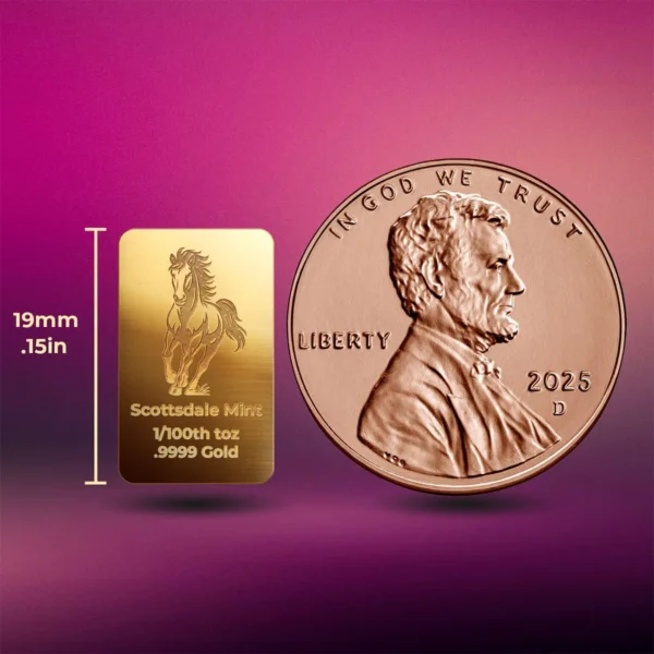 2026 Lunar Year of the Horse 1/100oz Gold Bar - Image 2