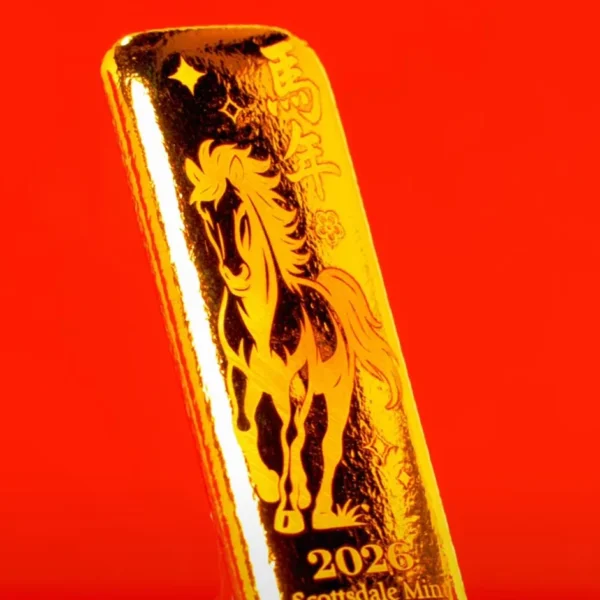 2026 Lunar Year of the Horse 100g Gold Bar - Image 3