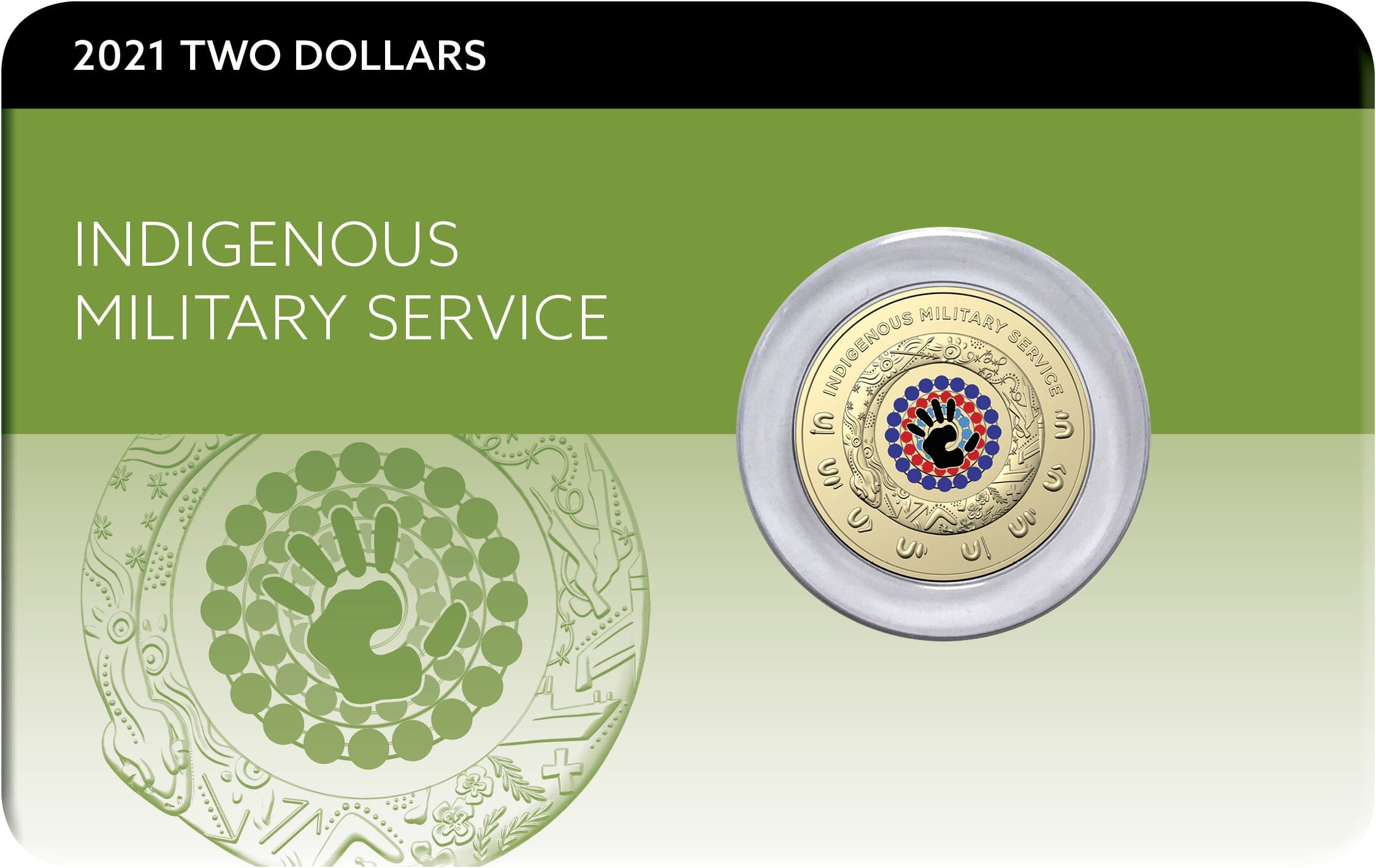 2021 $2 Indigenous Military Service Carded Coin