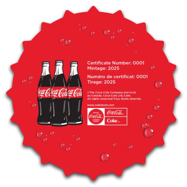 2025 $8 Coca-Cola Gold Bottle Cap 1.2g Gold Coin - Image 8