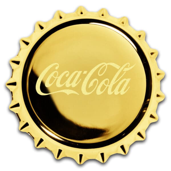 2025 $8 Coca-Cola Gold Bottle Cap 1.2g Gold Coin - Image 2