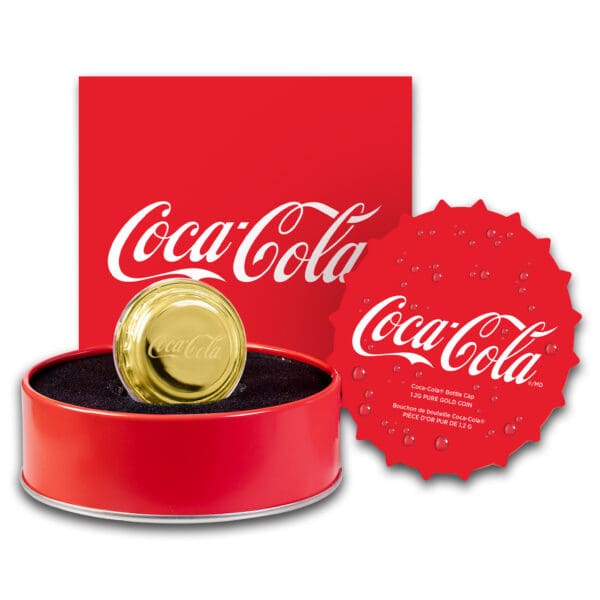 2025 $8 Coca-Cola Gold Bottle Cap 1.2g Gold Coin