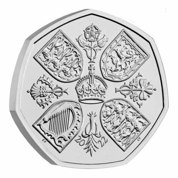 2022 50p Tribute Elizabeth II Great Britain Uncirculated Coin - Image 2
