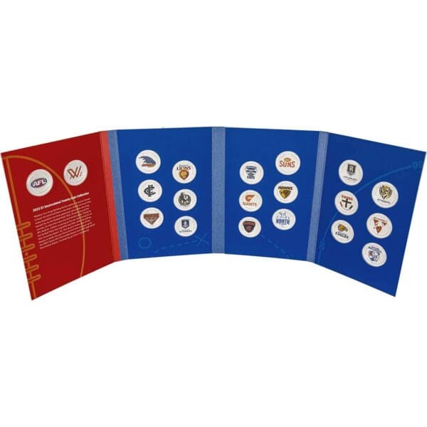 2023 $1 Australia AFL UNC 20-Coin Set - Opened - No Tube - Image 4