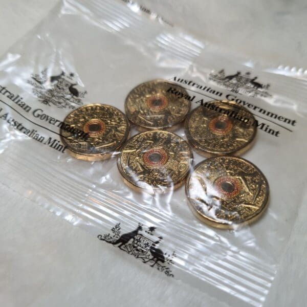 2015 $2 Flanders Fields Orange Australian RAM 5 Coin Bag - Image 4
