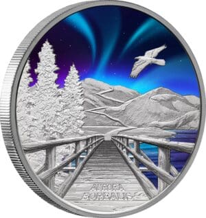 2023 $1 Aurora Borealis 1oz Silver Proof Coloured Perth Mint Coin