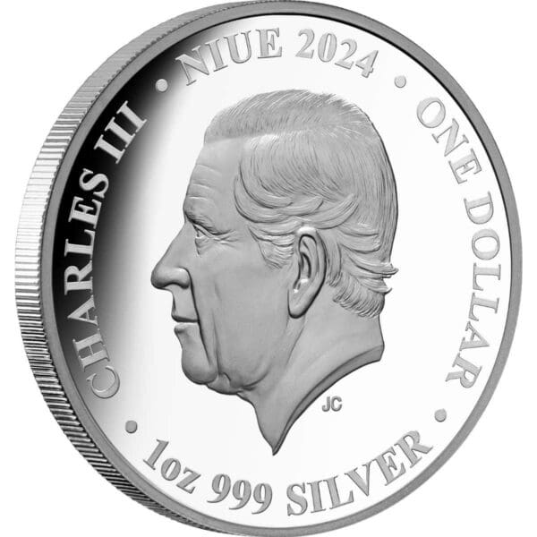 2024 $1 Baby Dingo 1oz Silver Proof Coloured Coin - Image 2