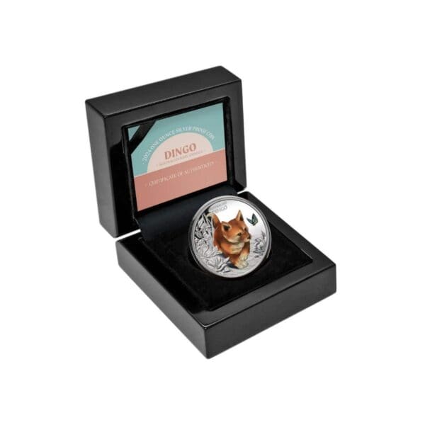 2024 $1 Baby Dingo 1oz Silver Proof Coloured Coin - Image 3
