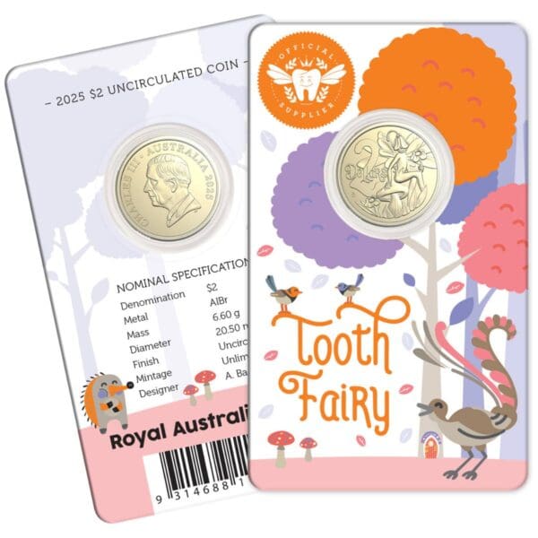 2025 $2 Tooth Fairy AlBr Australian Uncirculated Coin