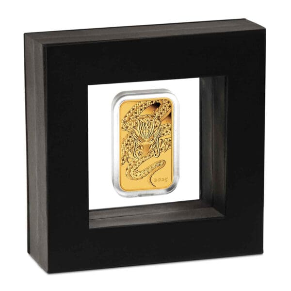 2025 $100 Dragon 1oz Gold Proof Rectangular Australian Coin - Image 3