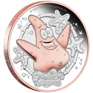 2025 $2 SpongeBob SquarePants Patrick Star 2oz Proof Silver Tuvalu Coin
