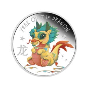 2024 50c Baby Dragon 1/2oz Silver Proof Coloured Coin