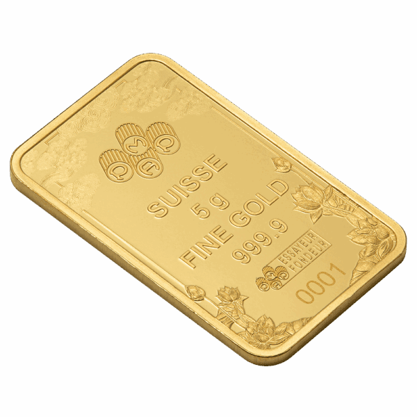 2025 Yellow Dragon - Good Luck Pamp 5g .9999 Gold Prooflike Bar - Image 3