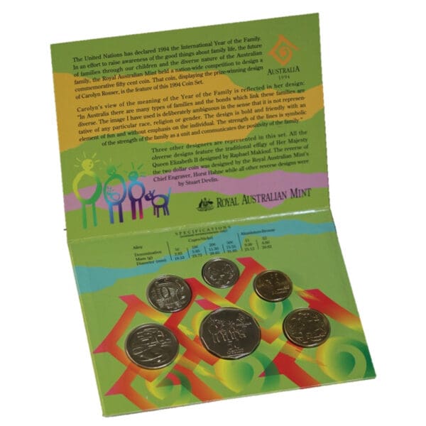 1994 Year of the Family UNC Australian Mint Coin Set - Image 2