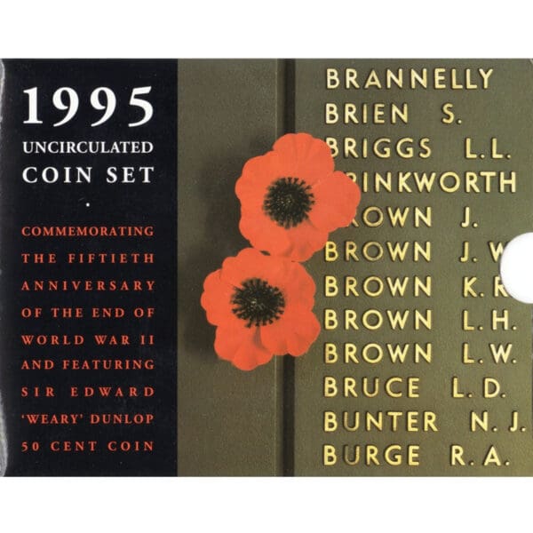 1995 End of WWII 50th Anniversary UNC Mint Coin Set