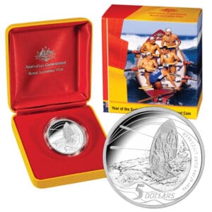 2007 $5 Surf Lifesavers Silver Proof Australian Coin - Perfect Box