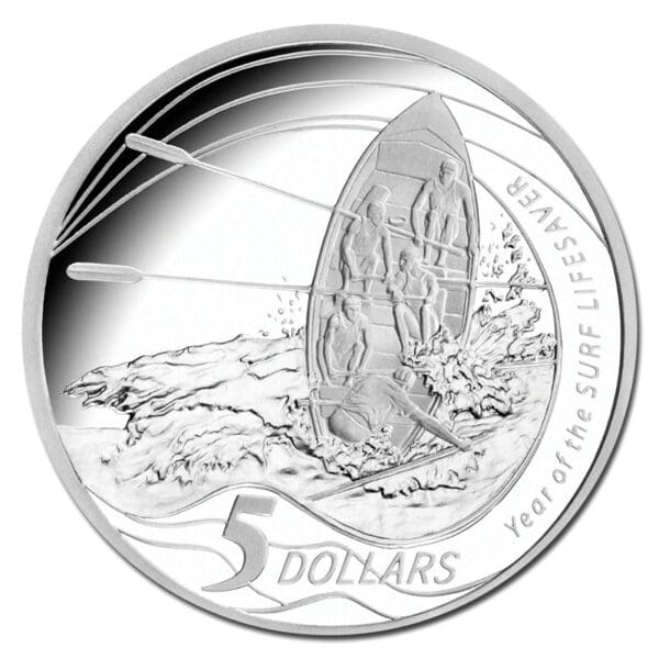 2007 $5 Surf Lifesavers Silver Proof Australian Coin - Perfect Box - Image 2