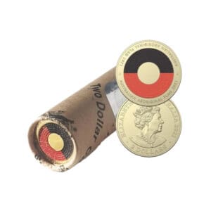 2021 $2 Aboriginal Flag Royal Australian Mint Coloured Coin Roll