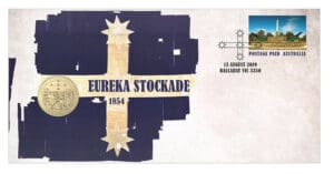 2019 $1 The Eureka Stockade Coin and Stamp Cover PNC