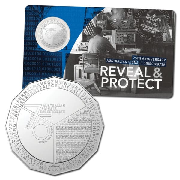 2022 50c Australian Signals Directorate UNC Carded Coin