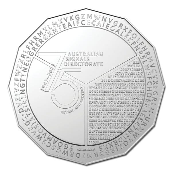 2022 50c Australian Signals Directorate UNC Carded Coin - Image 2