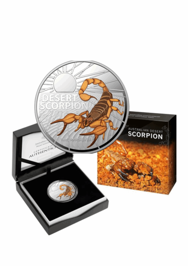 2023 $5 Australian Desert Scorpion 1oz Silver Coloured Coin