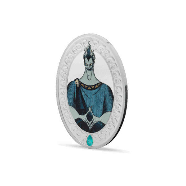2025 $2 Disney Villains - Hades 1oz Silver Proof Coloured Coin - Image 5